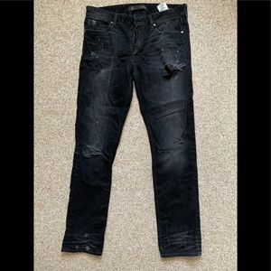 Guess Mens Black Slim Straight Jeans Size 34